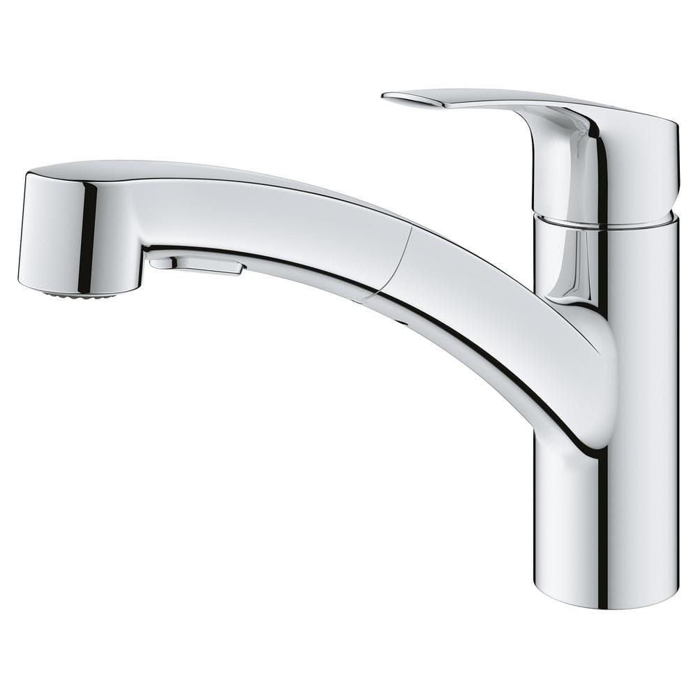 Eurosmart 7" Chrome Dual Spray Pull-Out Kitchen Faucet