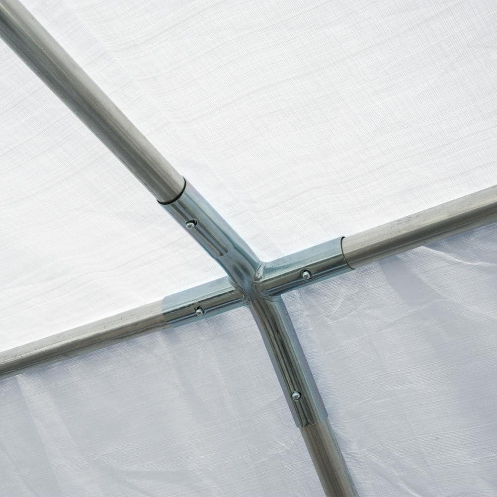 Outsunny 13' x 26' White Steel Frame Event Tent with Sidewalls
