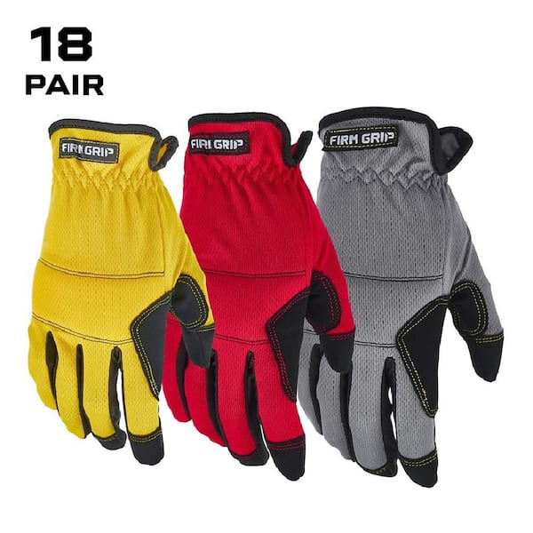Large Utility High Performance Outdoor and Work Gloves (18-Pack)