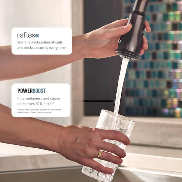 Arbor Single-Handle Pull-Down Sprayer Kitchen Faucet with Power Boost in Oil Rubbed Bronze Arbor Single-Handle Pull-Down Sprayer Kitchen Faucet with Power Boost in Oil Rubbed Bronze