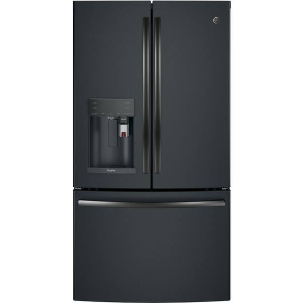 GE Profile 27.8 cu. ft. Smart French Door Refrigerator with Keurig K-Cup in Black Slate, Fingerprint Resistant