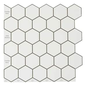 11.8 in. x 11.8 in. Interlocking Mosaic Tile, Vinyl Peel and Stick Backsplash Tiles, 10-Pcs (9.7 sq. ft.)