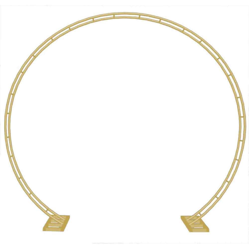 102 in. x 88.8 in. Extra Large Round Wedding Arch Metal Garden Arbor