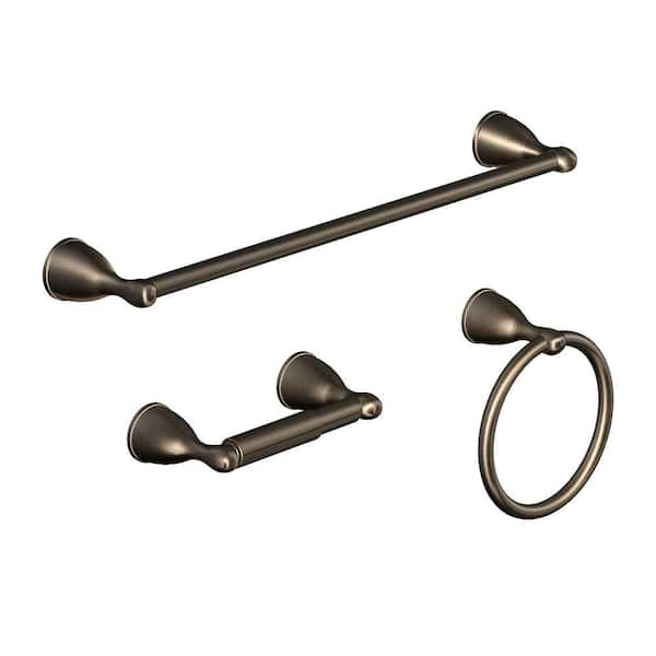 Glacier Bay Builders 3 Piece Bath Hardware Set in Oil Rubbed Bronze