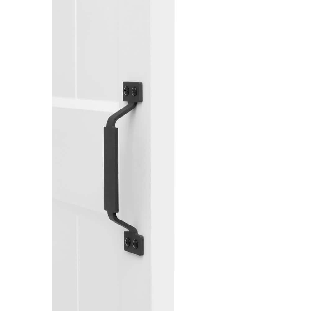 Matte Black Solid Steel Barn Door Handle