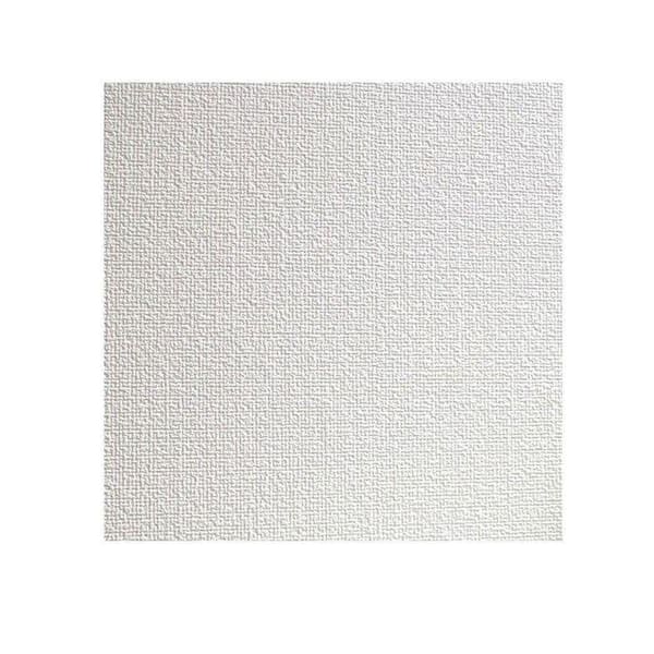 Anaglypta Milford Plain Paintable Textured Vinyl White & Off-White Wallpaper Sample