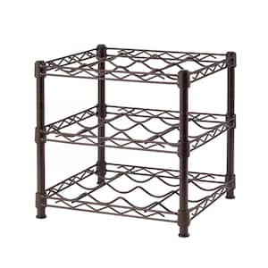 3-Shelf Countertop Wire Wine Rack in Antique Bronze