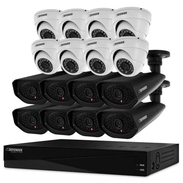 Defender 16-Channel 960H 2TB Surveillance DVR with (8) 800TVL Bullet and (8) 800TVL Dome Cameras