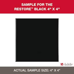 Daltile Restore Black 4 in. x 4 in. Glazed Ceramic Sample Tile