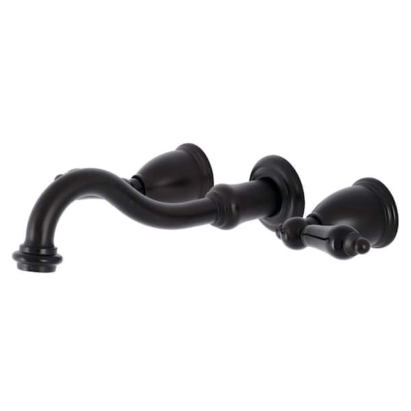Kingston Brass Duchess 2-Handle Wall Mount Bathroom Faucet in Oil Rubbed Bronze