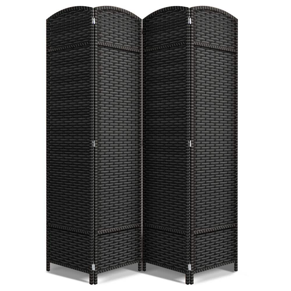 4-Panel Room Divider 6 ft. Tall, Wide Double Hinged Privacy Screen Panels, 