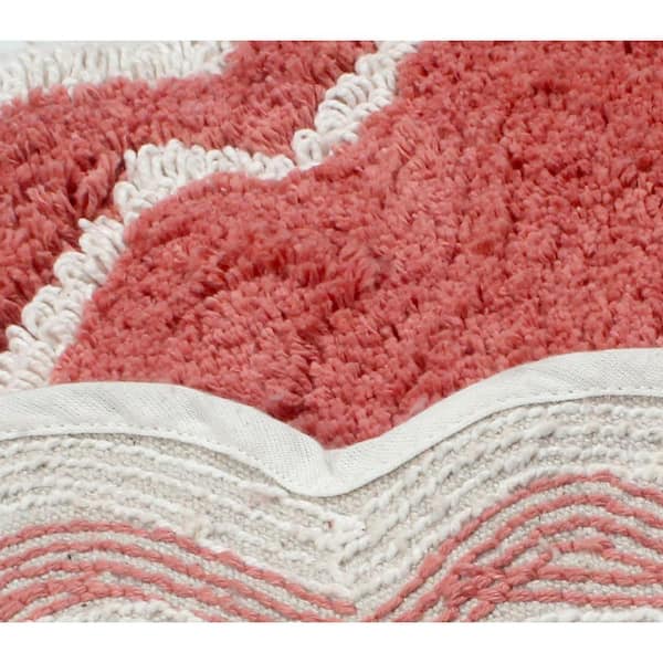  Home Weavers Allure Collection 100% Cotton Tufted Bathroom Rug,  Soft and Absorbent Bath Rugs, Non-Slip Bath Carpet, Machine Wash Dry Bath  Mats for Bathroom Floor- 17x24 Bath Rug, Coral : Home