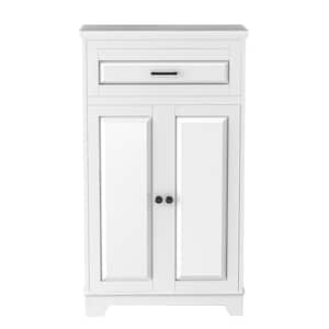 Naples 23.62 in. W x 11.02 in. D x 40.15 in. H White Linen Cabinet with 2-Doors and 1-Drawers