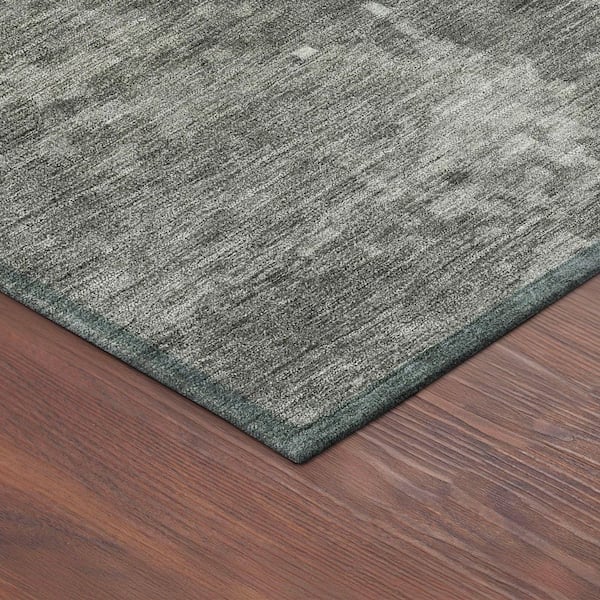 Chantille Machine Washable Indoor/Outdoor Abstract ACN2361 Pewter 2 ft. x 7 ft. Runner Rug
