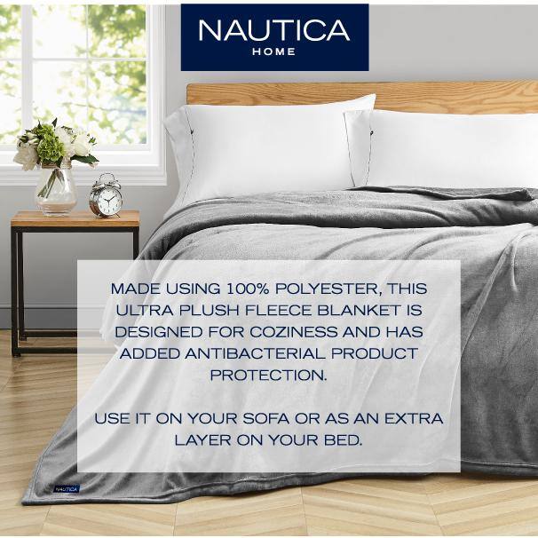 Cozy Queen-Sized Ultra Soft Fleece Blanket in Gray