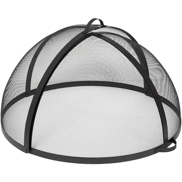 36 in. Black Steel Fire Pit Screen