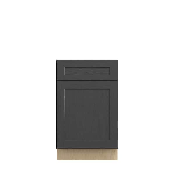 Kunal Kitchens Jamestown Recessed 21 in. W x 34.5 in. H x 24 in. D in Espresso Plywood Assembled Base Cabinet