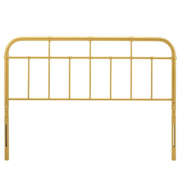 MODWAY Alessia Gold Queen Metal Headboard