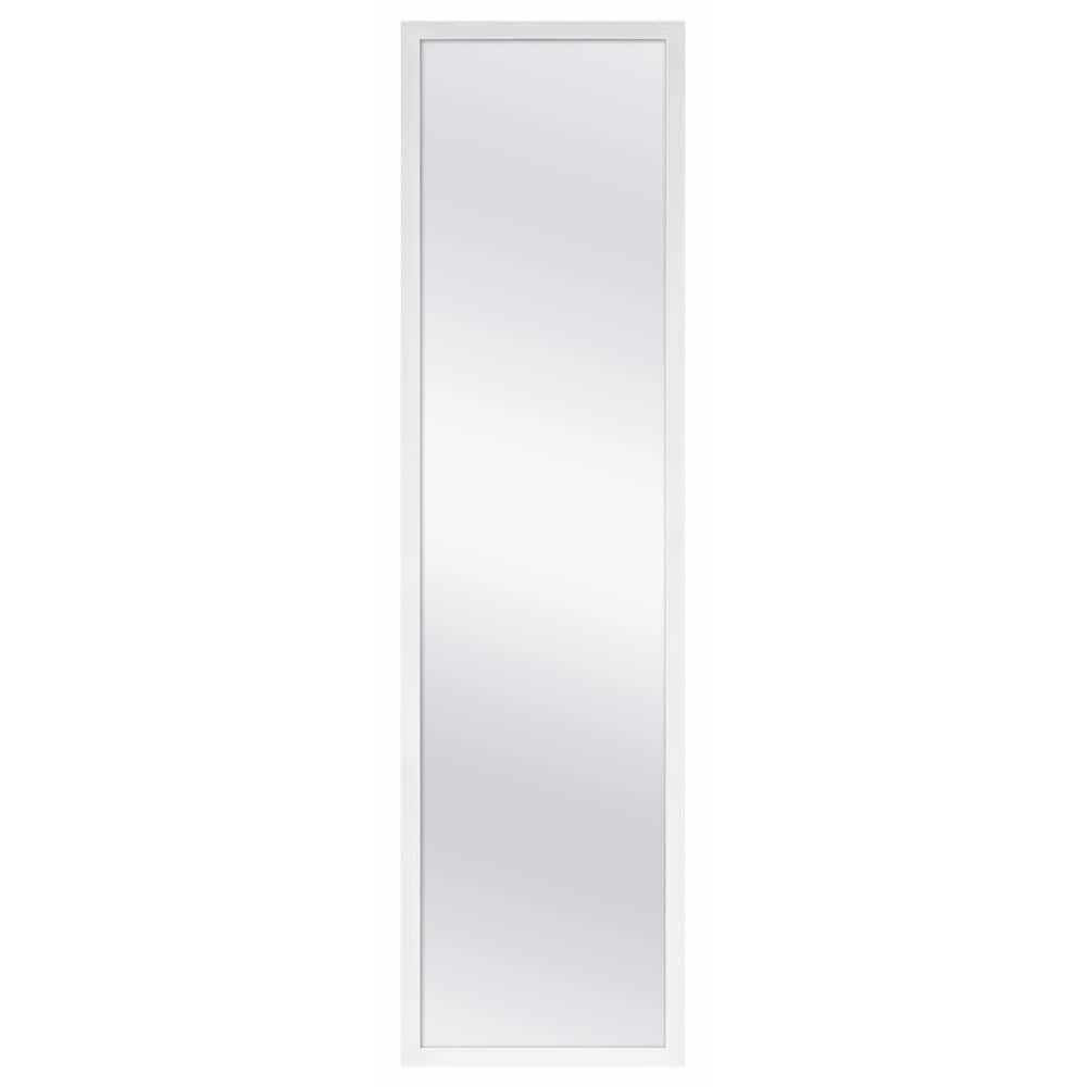 Mcs 13 In W X 49 In H Framed Rectangular Bathroom Vanity Mirror In White 45385 The Home Depot
