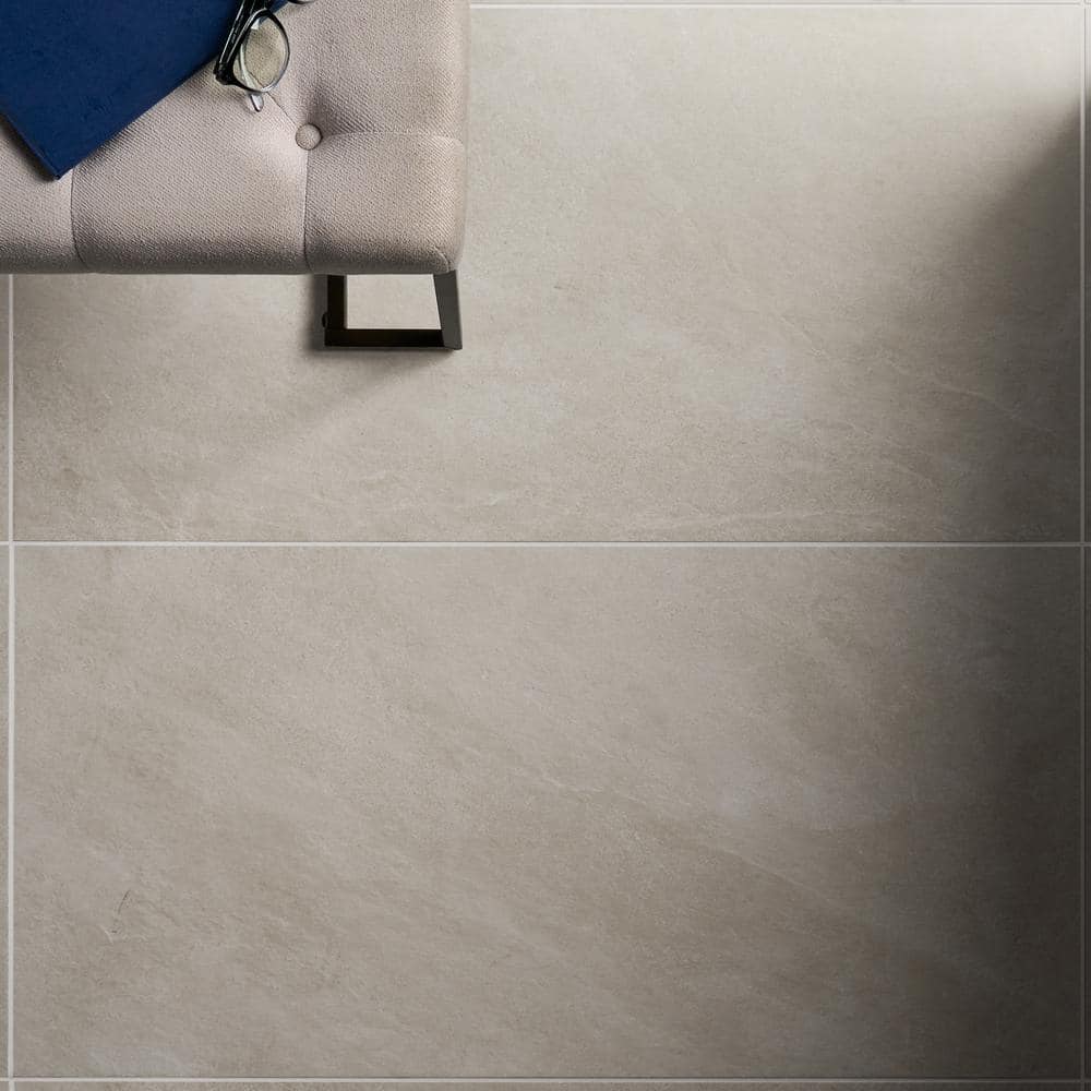 Linen White Large Format Matte Porcelain Tile 24x48