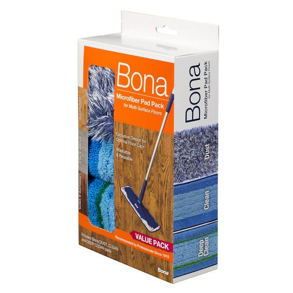 Bona Microfiber Mop for Hard-Surface Floors, with Washable Microfiber  Cleaning Pad 