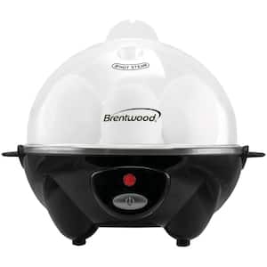 7-Egg Black Electric Egg Cooker with Auto Shutoff