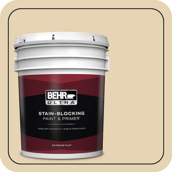 BEHR ULTRA 5 gal. #S310-2 Journal White Flat Exterior Paint & Primer