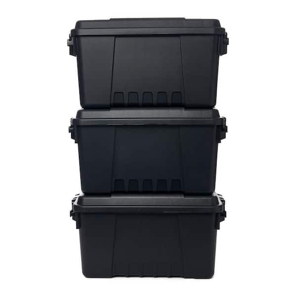 14 Gal. Storage Box in Black 3-Pack