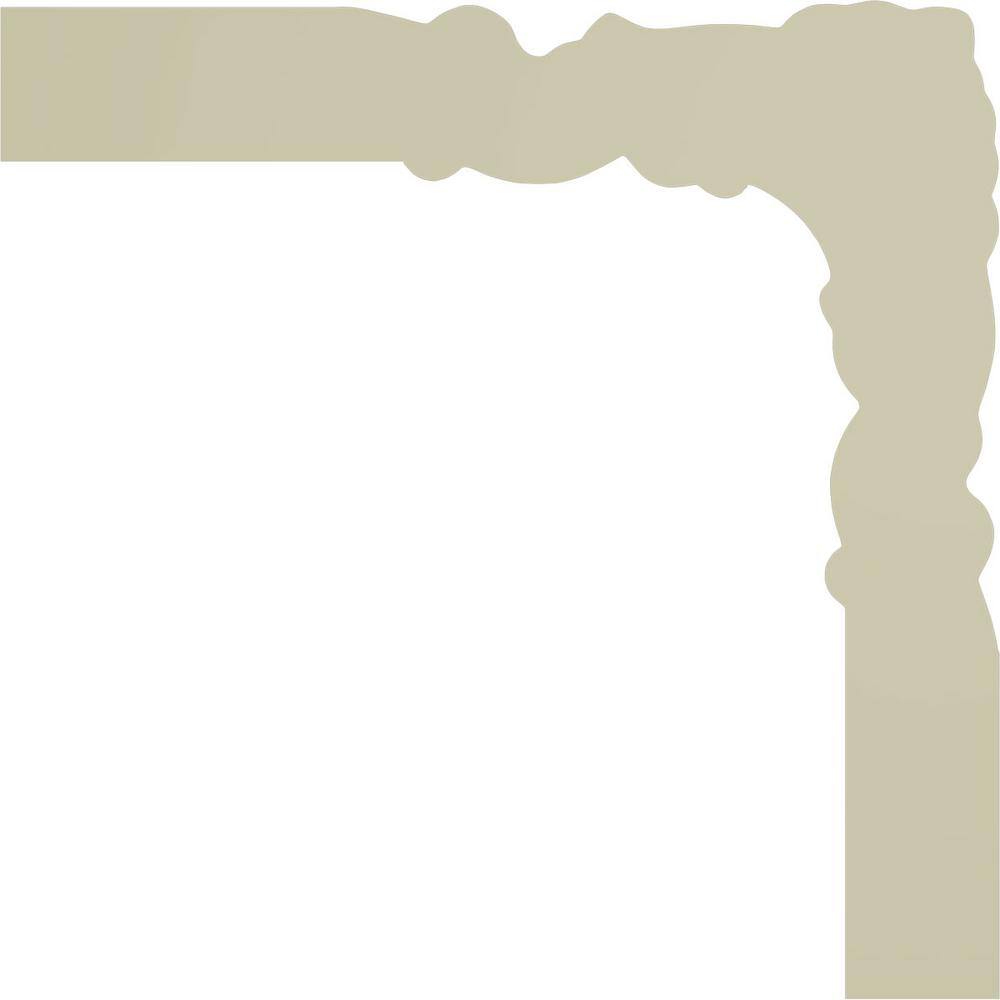 8 1/4" White Primed Urethane Panel Moulding Corner