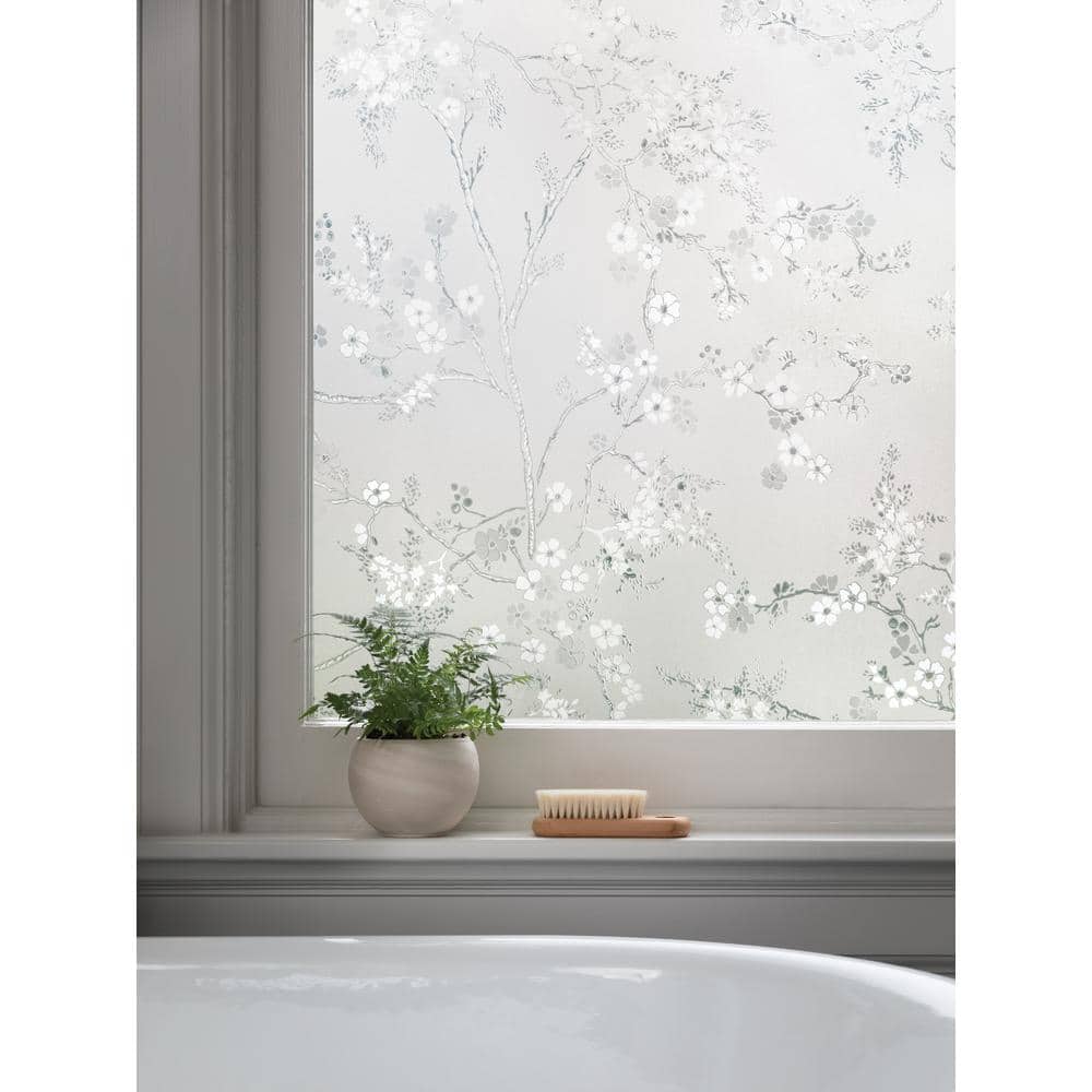 Blossom Frosted Decorative Privacy Window Film, 24" x 36"