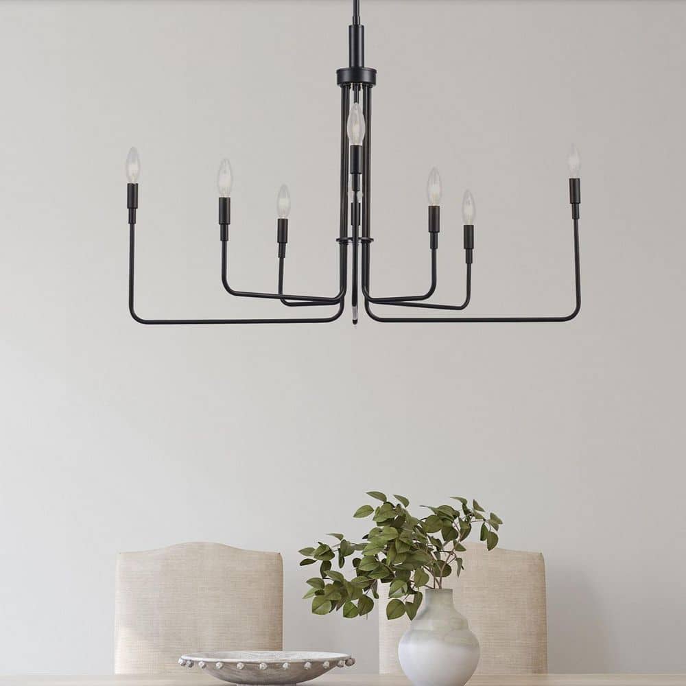 Charlotte 8-Light Black Candle Chandelier Light Fixture price history on PriceWatchPro