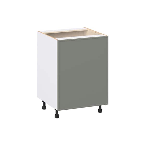Fairview Moss Green Slim Shaker Assembled Sink Base Kitchen Cabinet (24 in. W x 34.5 in. H x 24 in. D)