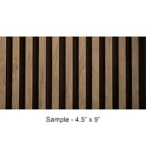 Take Home Sample - Medium Slats 1/2 in. x 0.375 ft. x 0.75 ft. Maple Brown Foam Wood Wall Panel(1-Piece/Pack)