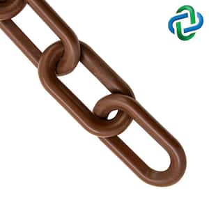 1.5 in. (#6,38 mm) x 100 ft. Brown Plastic Barrier Chain