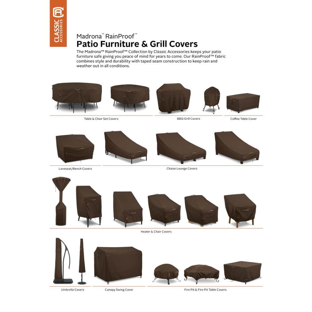 Madrona Brown Waterproof 34 Inch Patio Heater Cover