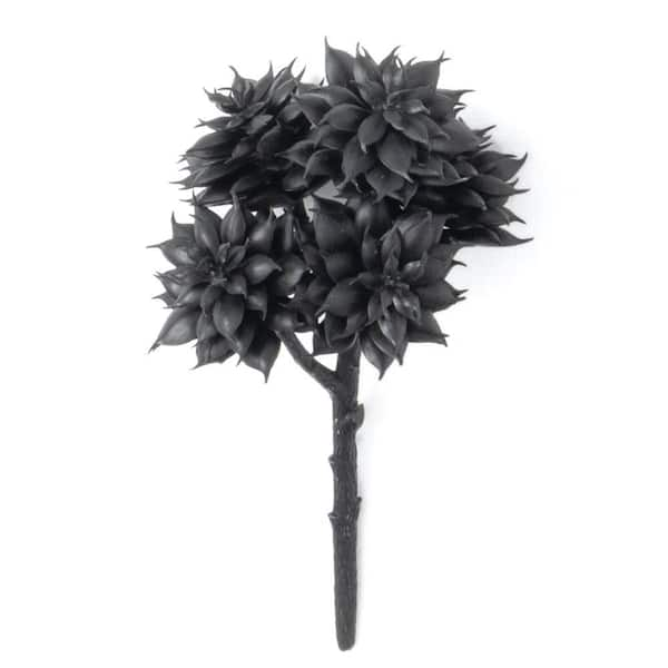 Artificial 8 in. Black Succulent Pick