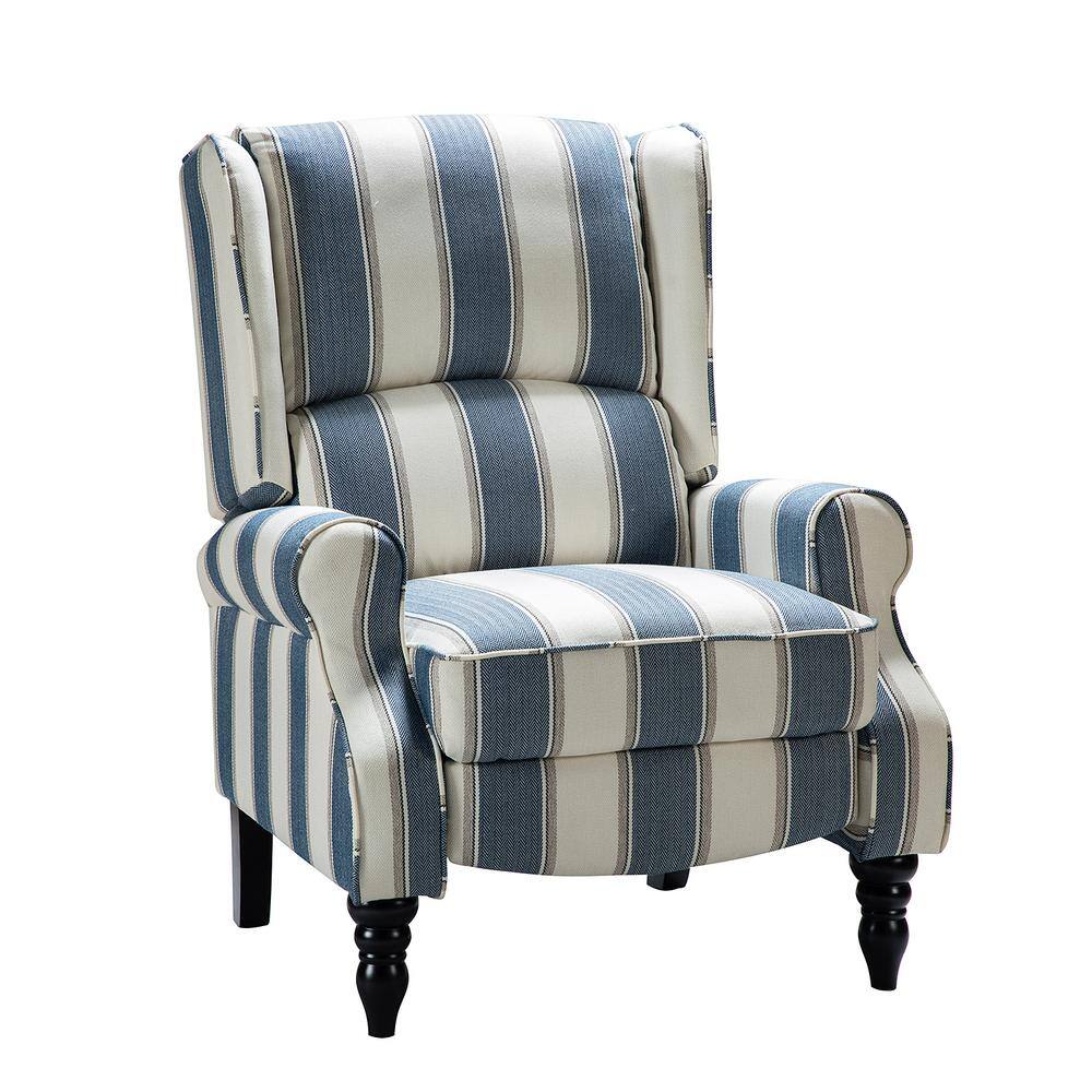 striped recliner chair