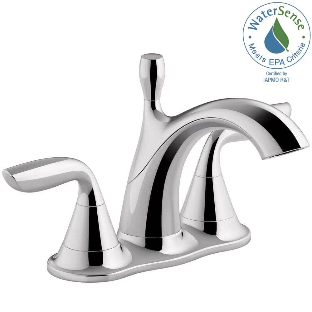 KOHLER Williamette 4 in. Centerset 2Handle 1.2 GPM Bathroom Faucet