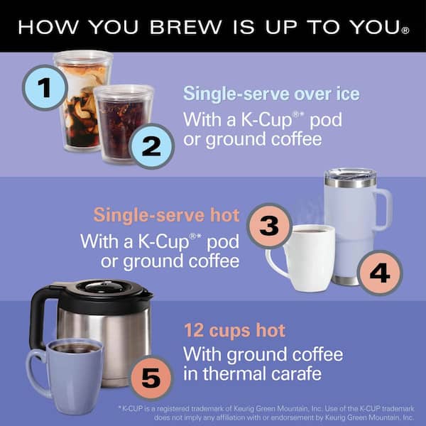 Reviews for Hamilton Beach Flexbrew Advanced 5 in 1 12-Cup Stainless Steel  Drip Coffee Maker with Thermal Carafe | Pg 1 - The Home Depot