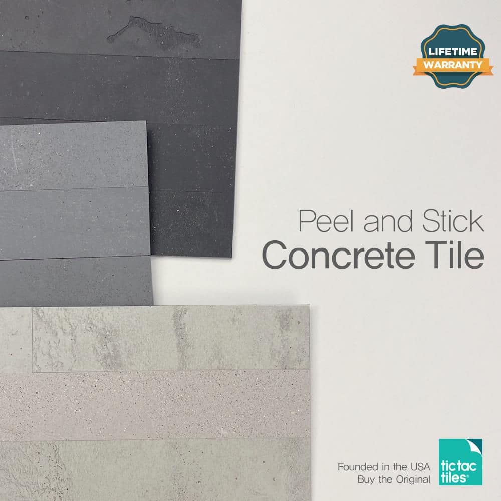African Night Black Slate Peel-and-Stick Kitchen and Bathroom Tiles