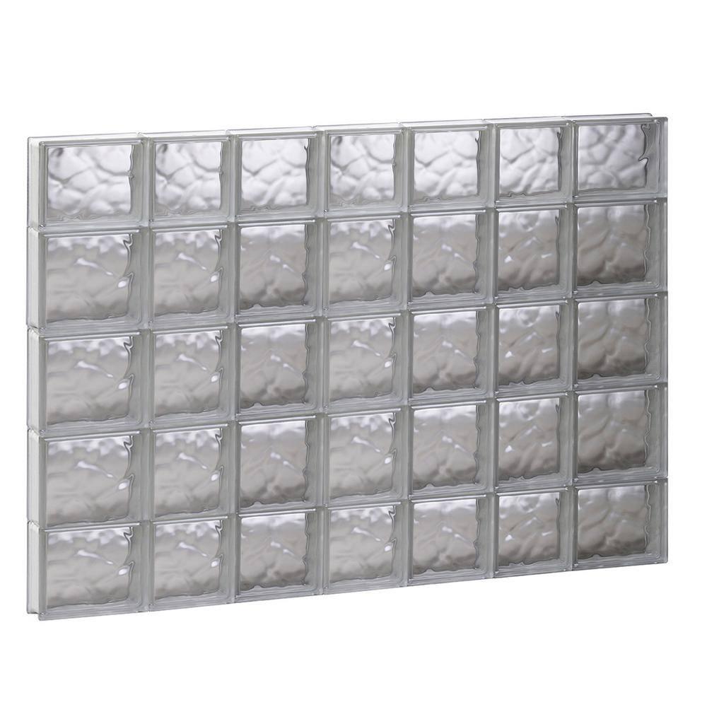 44.25 in. x 34.75 in. x 3.125 in. Frameless Wave Pattern Non-Vented Glass Block Window price history on PriceWatchPro