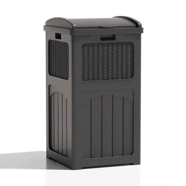 36 gal. Resin Outdoor Trash Can, Plastic Deck Box