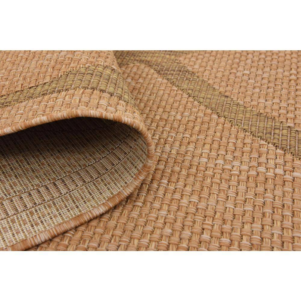 Light Brown Synthetic Reversible Rectangular Area Rug