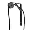 Aspen Creative Wall Mount Bracket & Pulley For Pendant Light – Matte Black Finish, 4-3/4" X 7" – Industrial Vintage Style