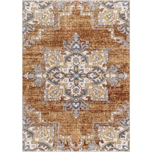 Monet 2 ft. x 3 ft. Orange/Cream Oriental Indoor Area Rug