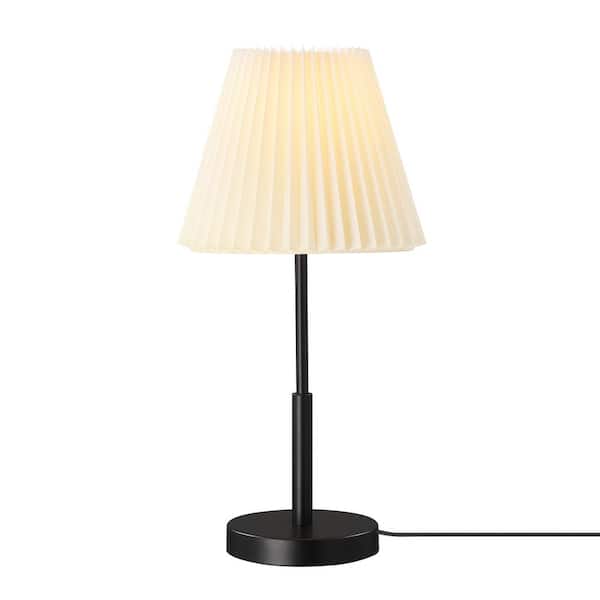 Hampton Bay Rodham 18 in. 1L table lamp matte black