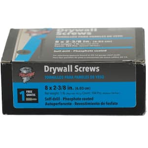 #8 x 2-3/8 in. #2 Phillips Bugle Head Coarse Thread Self-Drilling Drywall Screws 1 lb. Box
