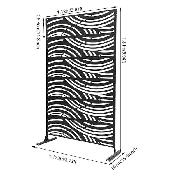Outdoor Privacy Screens and Panels for Patio Metal Privacy Fence Screen with Freestanding Decorative Room Divider