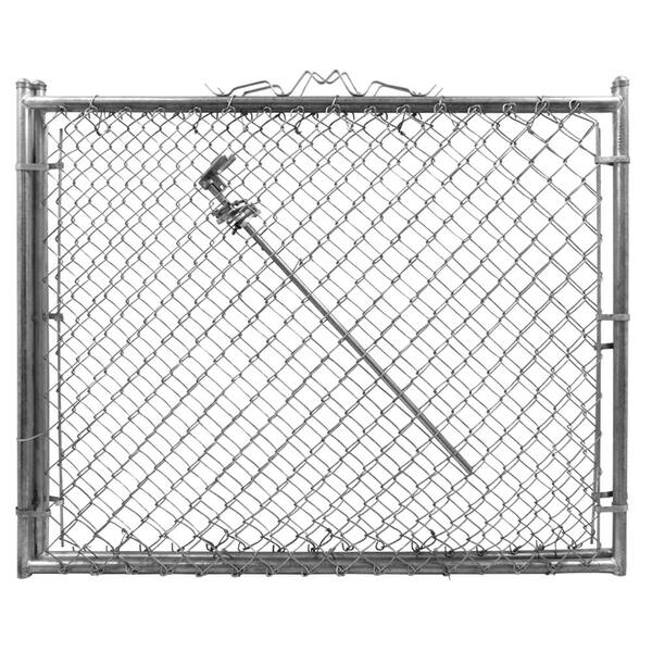 YARDGARD 9.5 ft. x 4 ft. 9-Gauge Galvanized Chain Link Fence Gate