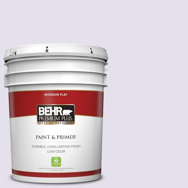 BEHR PREMIUM PLUS 5 gal. #650C-2 Powdery Mist Flat Low Odor Interior Paint & Primer